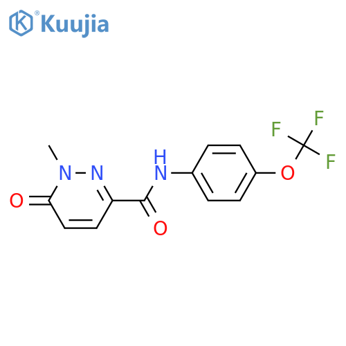 1-methyl-6-oxo-N-[4-(trifluoromethoxy)phenyl]-1,6-dihydropyridazine-3-carboxamide structure