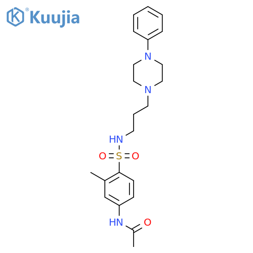 N-(3-methyl-4-{[3-(4-phenylpiperazin-1-yl)propyl]sulfamoyl}phenyl)acetamide structure