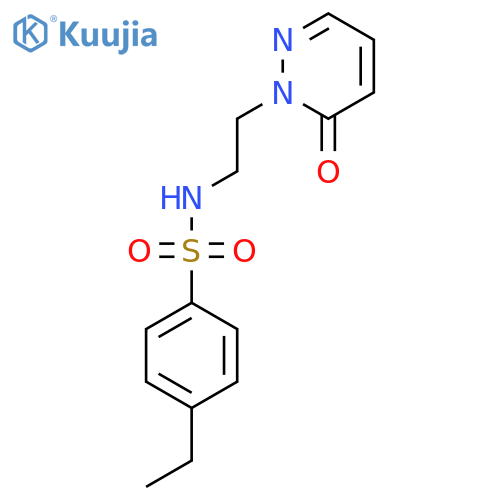 4-ethyl-N-[2-(6-oxo-1,6-dihydropyridazin-1-yl)ethyl]benzene-1-sulfonamide structure