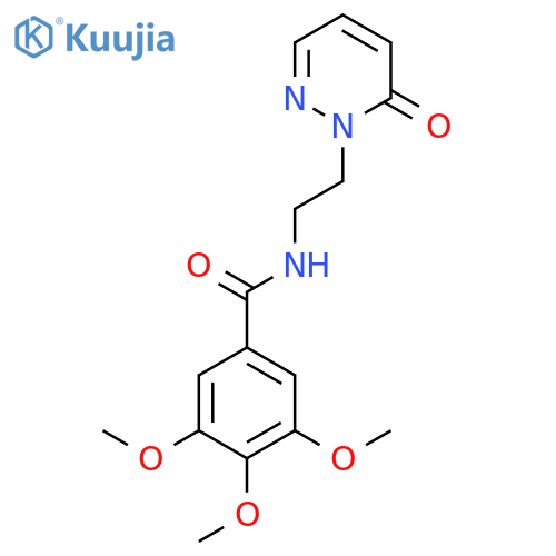 3,4,5-trimethoxy-N-[2-(6-oxo-1,6-dihydropyridazin-1-yl)ethyl]benzamide structure