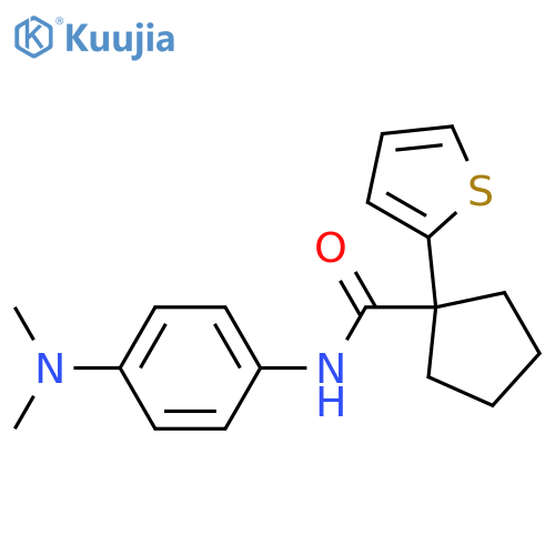 N-[4-(dimethylamino)phenyl]-1-(thiophen-2-yl)cyclopentane-1-carboxamide structure