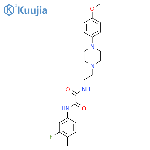 N'-(3-fluoro-4-methylphenyl)-N-{2-4-(4-methoxyphenyl)piperazin-1-ylethyl}ethanediamide structure