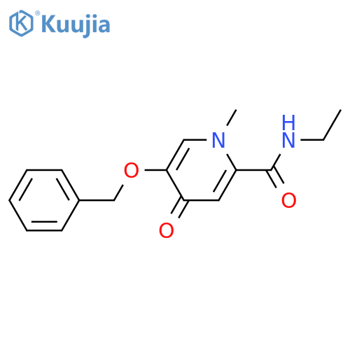 5-(benzyloxy)-N-ethyl-1-methyl-4-oxo-1,4-dihydropyridine-2-carboxamide structure