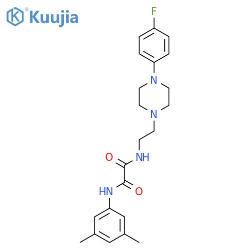 N'-(3,5-dimethylphenyl)-N-{2-[4-(4-fluorophenyl)piperazin-1-yl]ethyl}ethanediamide structure
