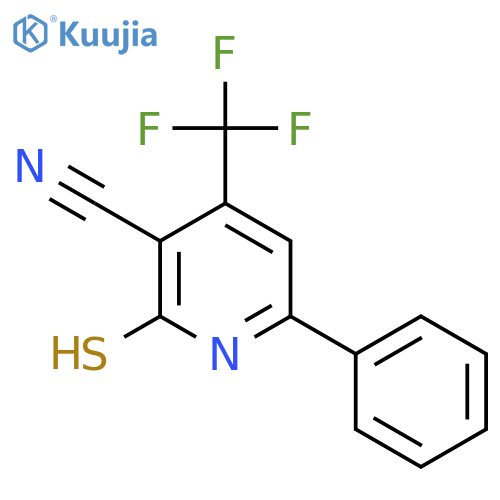 2-Mercapto-6-phenyl-4-(trifluoromethyl)nicotinonitrile structure