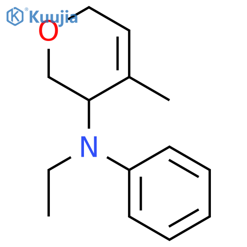 2H-Pyran-3-amine, N-ethyl-3,6-dihydro-4-methyl-N-phenyl- structure