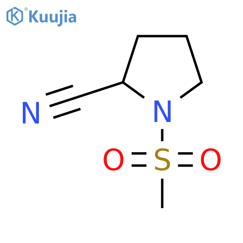 1-methanesulfonylpyrrolidine-2-carbonitrile structure
