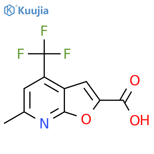 6-Methyl-4-(trifluoromethyl)furo[2,3-b]pyridine-2-carboxylic acid structure