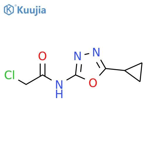 2-chloro-N-(5-cyclopropyl-1,3,4-oxadiazol-2-yl)acetamide structure