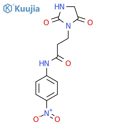 3-(2,5-dioxoimidazolidin-1-yl)-N-(4-nitrophenyl)propanamide structure