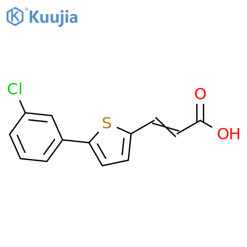 3-5-(3-Chlorophenyl)thiophen-2-ylprop-2-enoic Acid structure