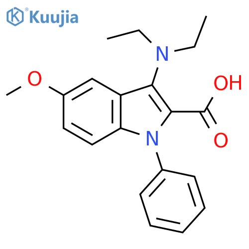 1H-Indole-2-carboxylic acid, 3-(diethylamino)-5-methoxy-1-phenyl- structure