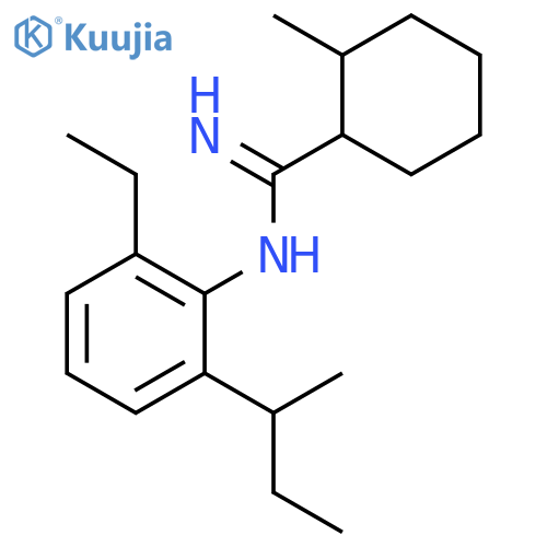 Benzenamine,2-ethyl-N-[(2-methylcyclohexyl)carbonimidoyl]-6-(1-methylpropyl)- structure