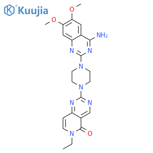Pyrido[4,3-d]pyrimidin-5(6H)-one,2-[4-(4-amino-6,7-dimethoxy-2-quinazolinyl)-1-piperazinyl]-6-ethyl- structure