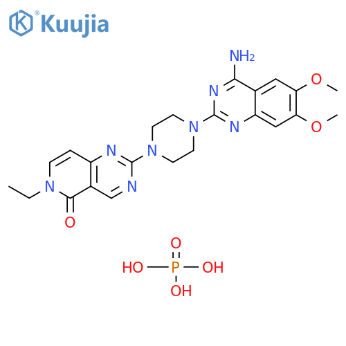 Pyrido[4,3-d]pyrimidin-5(6H)-one,2-[4-(4-amino-6,7-dimethoxy-2-quinazolinyl)-1-piperazinyl]-6-ethyl-,phosphate structure