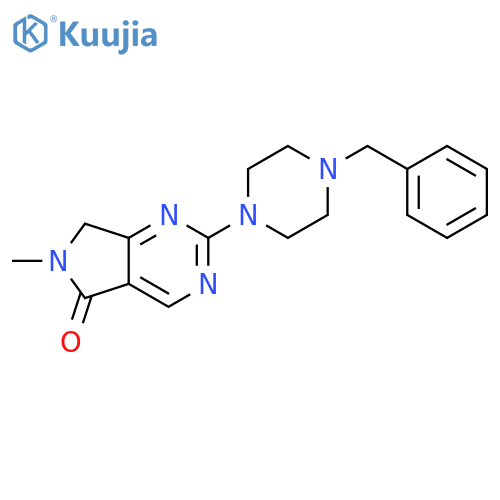 5H-Pyrrolo[3,4-d]pyrimidin-5-one, 6,7-dihydro-6-methyl-2-[4-(phenylmethyl)-1-piperazinyl]- structure
