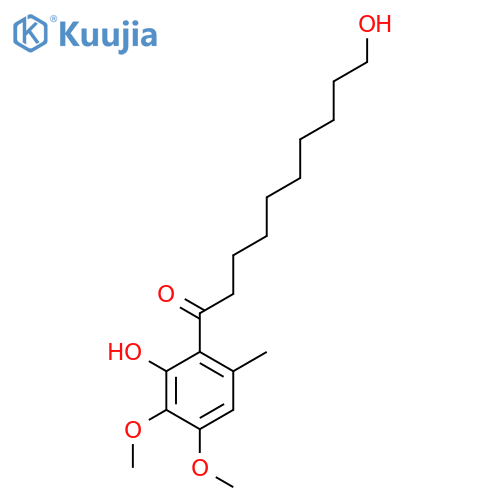 10-Hydroxy-1-(2-hydroxy-3,4-dimethoxy-6-methylphenyl)decan-1-one structure