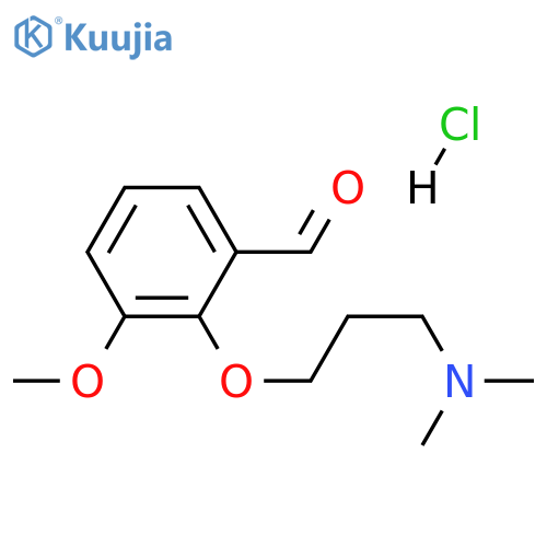 2-[3-(dimethylamino)propoxy]-3-methoxybenzaldehyde hydrochloride structure