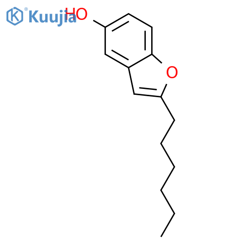 5-Benzofuranol, 2-hexyl- structure