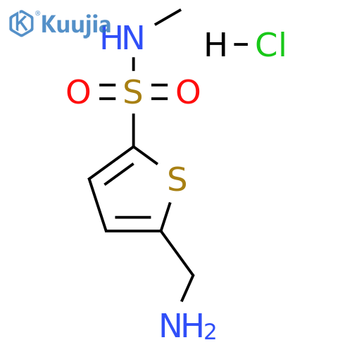 5-(aminomethyl)-N-methylthiophene-2-sulfonamide hydrochloride structure