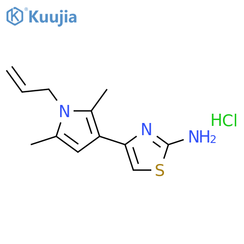 4-2,5-dimethyl-1-(prop-2-en-1-yl)-1H-pyrrol-3-yl-1,3-thiazol-2-amine hydrochloride structure