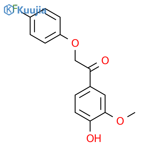 ETHANONE, 2-(4-FLUOROPHENOXY)-1-(4-HYDROXY-3-METHOXYPHENYL)- structure