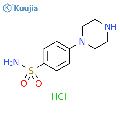 4-(Piperazin-1-yl)benzene-1-sulfonamide dihydrochloride structure