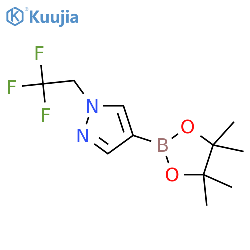 4-(tetramethyl-1,3,2-dioxaborolan-2-yl)-1-(2,2,2-trifluoroethyl)-1H-pyrazole structure