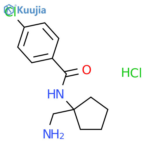 N-(1-(Aminomethyl)cyclopentyl)-4-chlorobenzamide hydrochloride structure