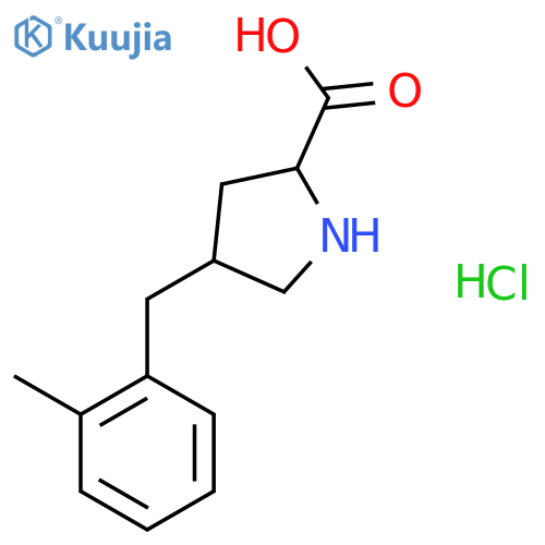 (2S,4R)-4-(2-Methylbenzyl)pyrrolidine-2-carboxylic acid hydrochloride structure