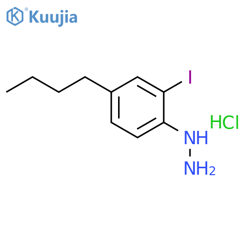 1-(4-Butyl-2-iodophenyl)hydrazine Hydrochloride structure