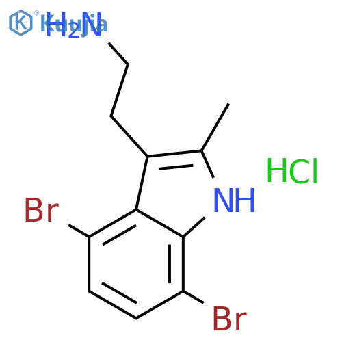 2-(4,7-Dibromo-2-methyl-1H-indol-3-yl)ethanamine Hydrochloride structure
