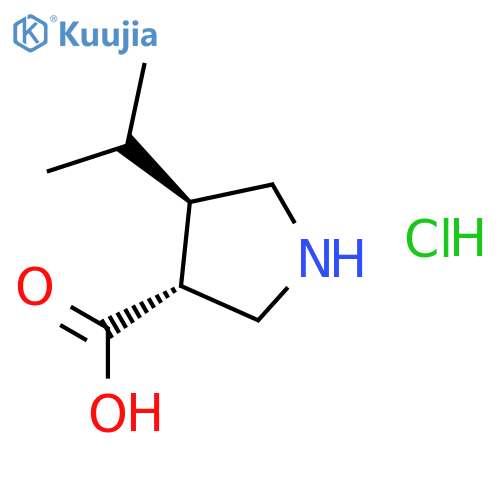 (±)-trans-4-Isopropylpyrrolidine-3-carboxylic Acid Hydrochloride structure