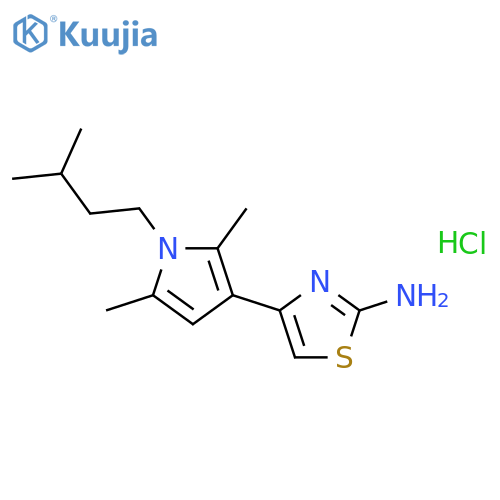 4-2,5-Dimethyl-1-(3-methylbutyl)-1H-pyrrol-3-yl-1,3-thiazol-2-amine Hydrochloride structure
