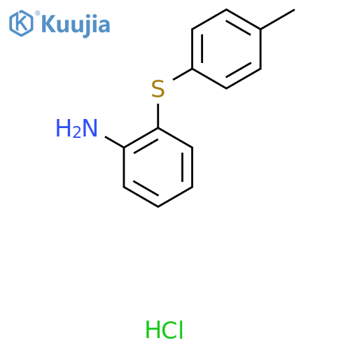 2-(4-Methylphenyl)sulfanylaniline;hydrochloride structure