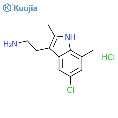 2-(5-Chloro-2,7-dimethyl-1H-indol-3-yl)ethanamine Hydrochloride structure