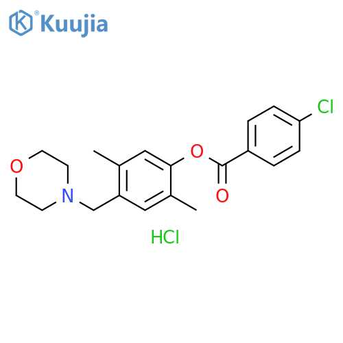 2,5-Dimethyl-4-(morpholinomethyl)phenyl 4-chlorobenzenecarboxylate hydrochloride structure