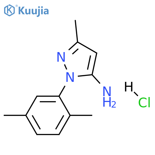 1-(2,5-dimethylphenyl)-3-methyl-1H-pyrazol-5-amine hydrochloride structure