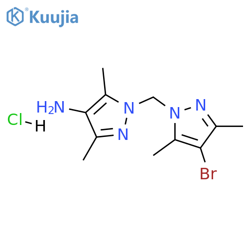 1-(4-Bromo-3,5-dimethyl-1H-pyrazol-1-yl)methyl-3,5-dimethyl-1H-pyrazol-4-amine structure