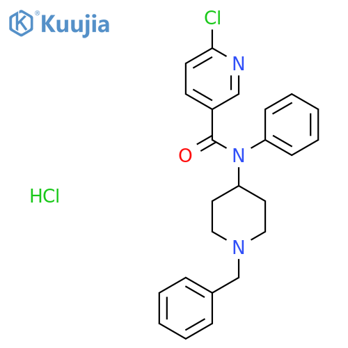 N-(1-benzylpiperidin-4-yl)-6-chloro-N-phenylpyridine-3-carboxamide hydrochloride structure