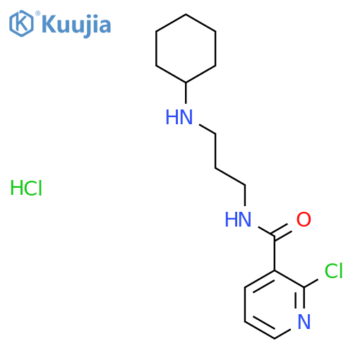 2-chloro-N-3-(cyclohexylamino)propylpyridine-3-carboxamide hydrochloride structure