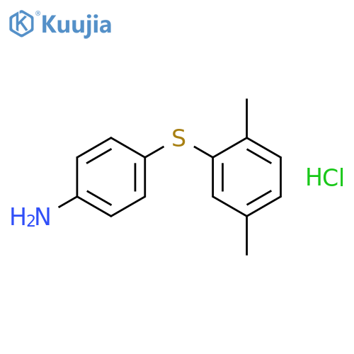 4-[(2,5-dimethylphenyl)thio]aniline hydrochloride structure