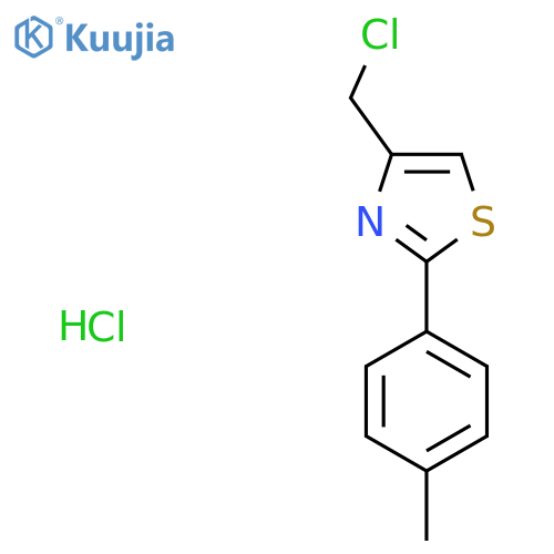 4-(Chloromethyl)-2-(4-methylphenyl)-1,3-thiazole hydrochloride structure