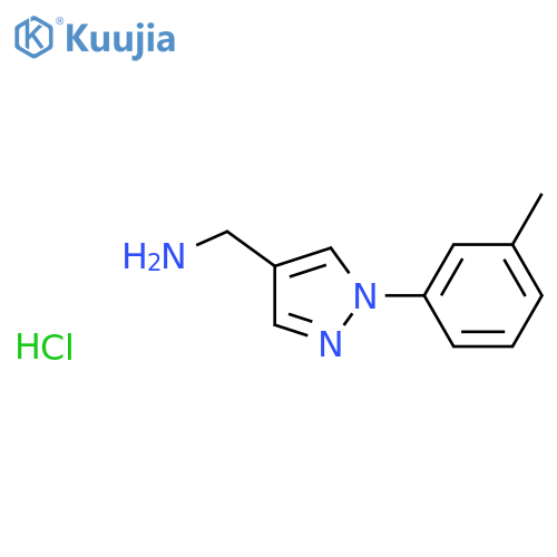 {[1-(3-Methylphenyl)-1h-pyrazol-4-yl]methyl}amine hydrochloride structure
