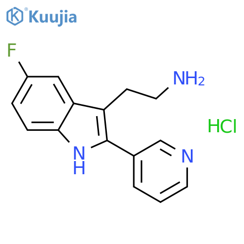 3-(2-Aminoethyl)-5-fluoro-2-pyridin-3-yl-1H-indole hydrochloride structure