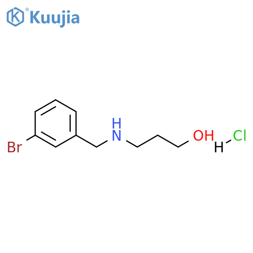 3-[(3-bromobenzyl)amino]-1-propanol hydrochloride structure