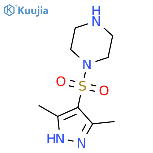 1-(3,5-Dimethyl-1H-pyrazol-4-yl)sulfonylpiperazine structure