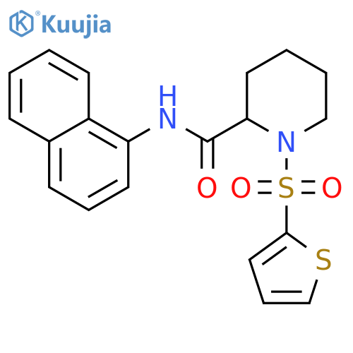 N-(naphthalen-1-yl)-1-(thiophene-2-sulfonyl)piperidine-2-carboxamide structure