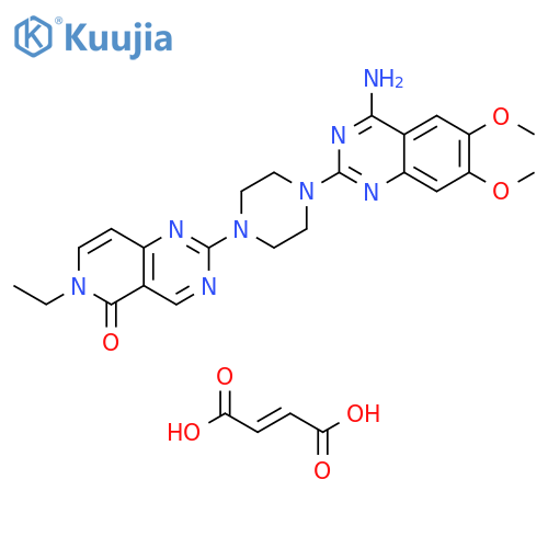 Pyrido[4,3-d]pyrimidin-5(6H)-one,2-[4-(4-amino-6,7-dimethoxy-2-quinazolinyl)-1-piperazinyl]-6-ethyl-,(E)-2-butenedioate structure