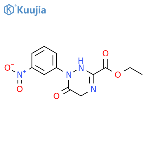 ethyl 1-(3-nitrophenyl)-6-oxo-1,4,5,6-tetrahydro-1,2,4-triazine-3-carboxylate structure